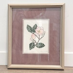 Shirley Hines Floral Framed Botanical Art Limited Edition Still Life Signed